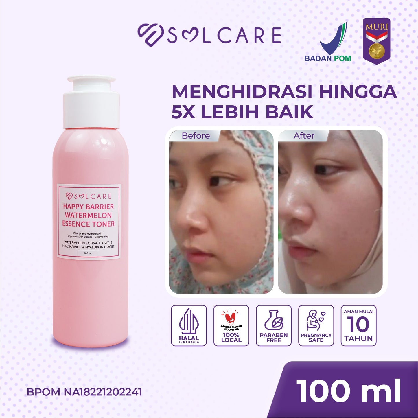 Solcare Bundling Watermelon Series - Body serum + Toner