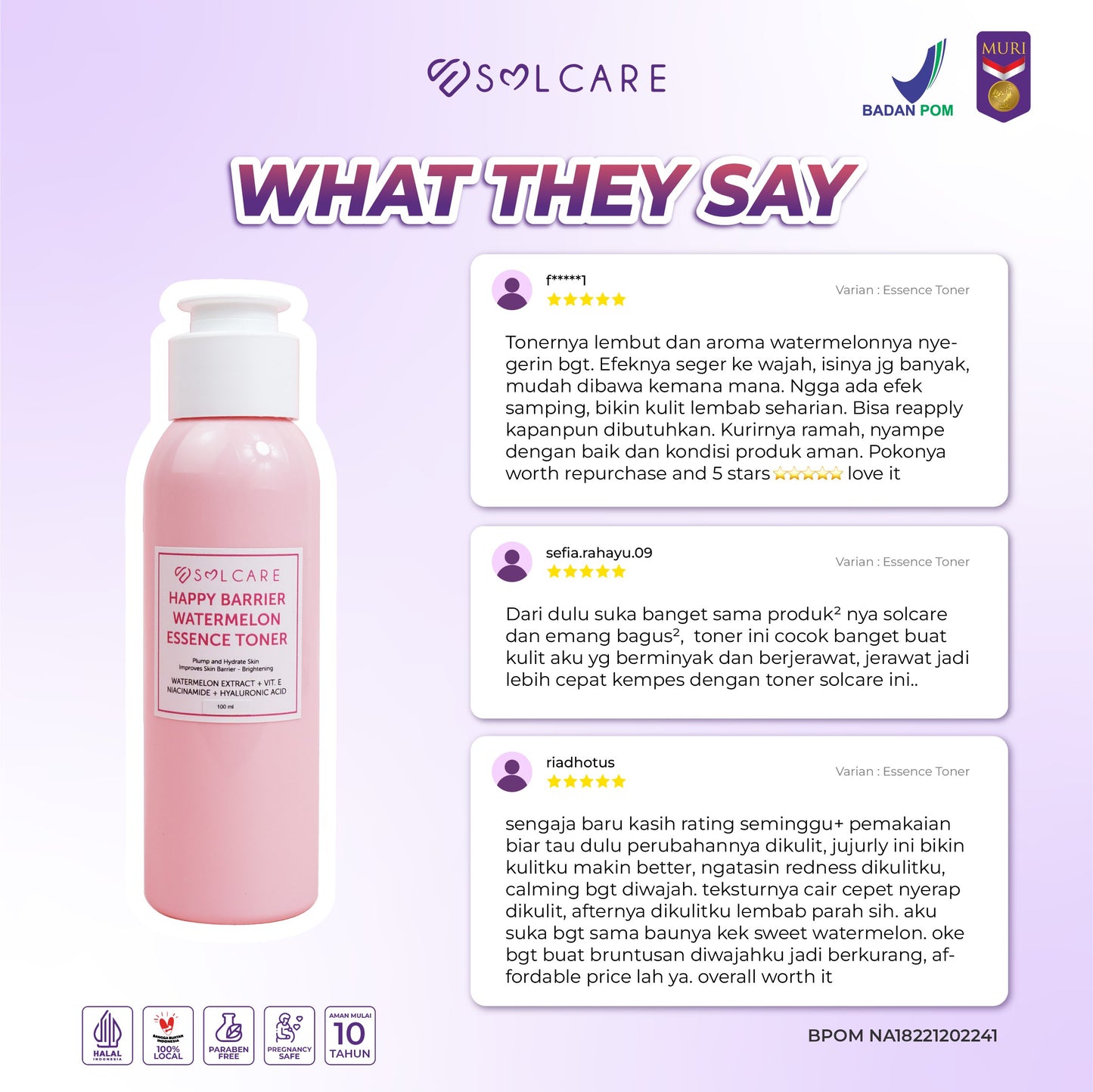 Solcare Bundling Watermelon Series - Body serum + Toner