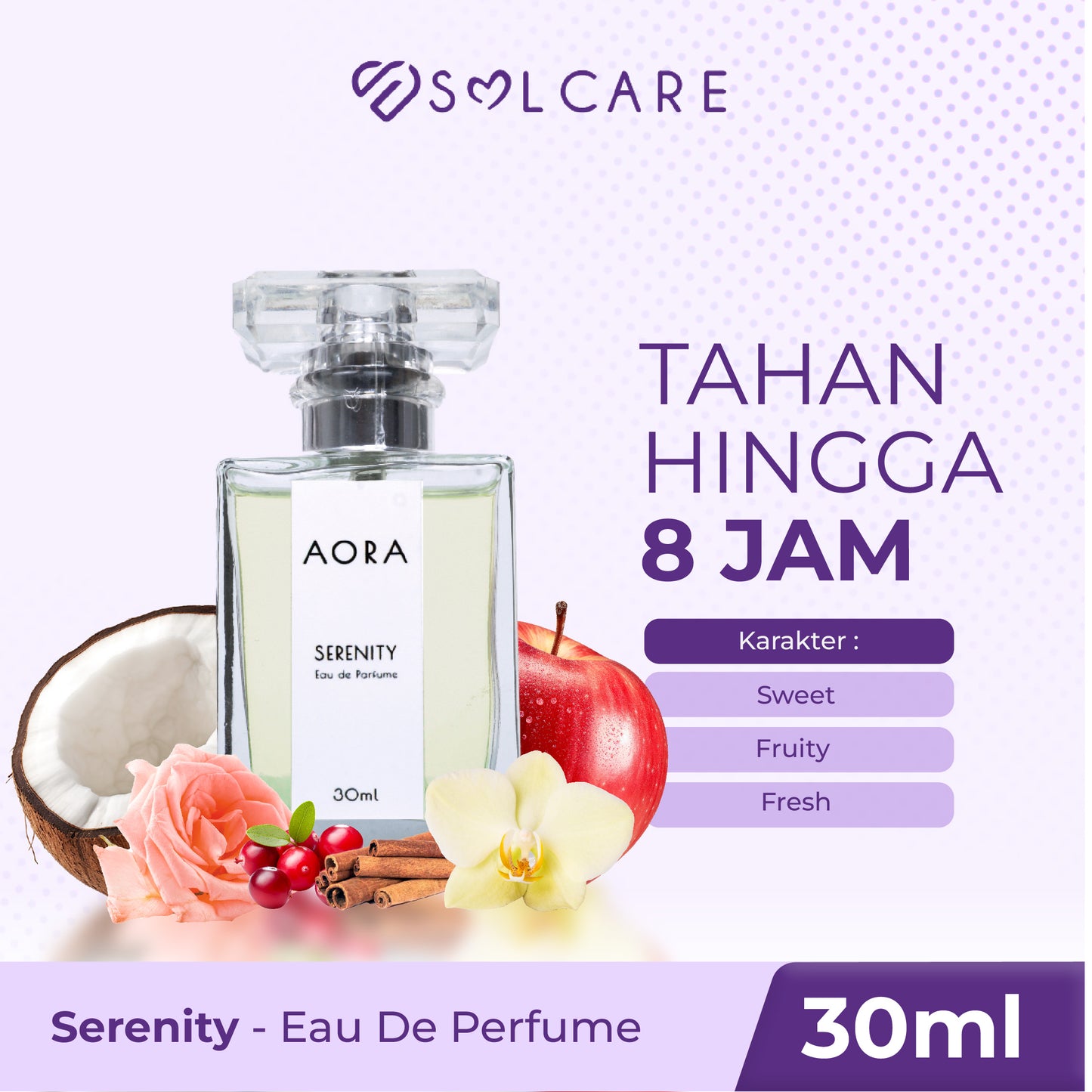 Solcare Sister Brand Aora Perfume Serenity Tahan 8 Jam